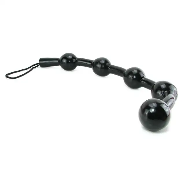 Falcon Gear - Balls Black. Czarne profesjonalne kule analne. Small Wymiary: 33 x 3,55 x 3,55 cm. 250 gr. 