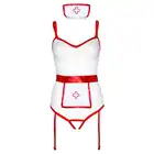 Leg Avenue - Sexy Nurse Set O/S. Bardzo seksowny strój pielęgniarki z czepkiem i kokardką 