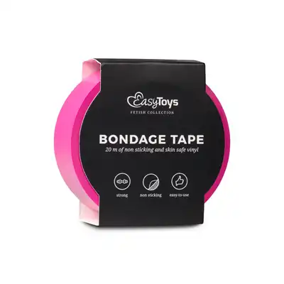 EasyToys - Hot Pink Bondage Tape. Taśma do wiązania 20 metrów. Kolor mocny róż.