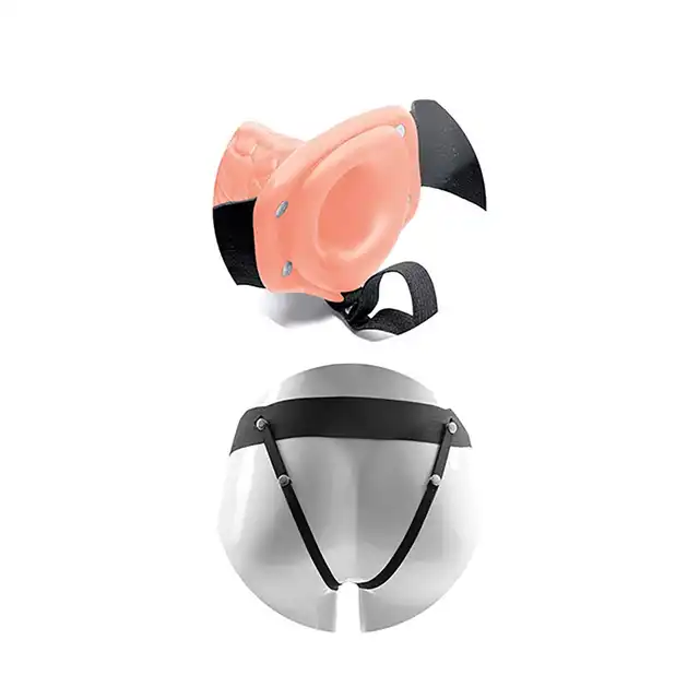 Real Rapture - Vibrating Strap-On 8" Flesh. Proteza penisa 20,5 cm