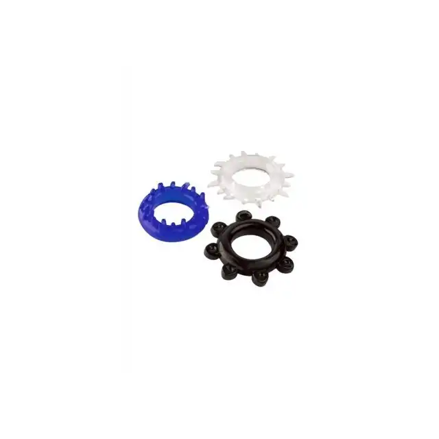 A-Toys - Cockrings set. Zestaw 3 ringów z wypustkami dla intensywniejszej stymulacji i silniejszej erekcji