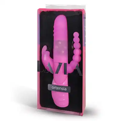 Layla - Ortensia Double Penetration Vibe. Potrójna stymulacja! Penetracja waginalna i analna. Silikonowy wibrator