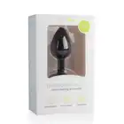 Easy Toys - Diamond Plug Small - Black. Mały, piękny, silikonowy korek analny z diemencikiem.