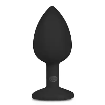 Easy Toys - Diamond Plug Small - Black. Mały, piękny, silikonowy korek analny z diemencikiem.