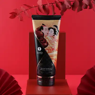  Shunga - Massage Cream Almond 200 ml. Smakowy krem do masażu o zapachu słodkich migdałów. Mega Sale!