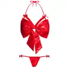Luxurious satin Bow Bra Set S/M