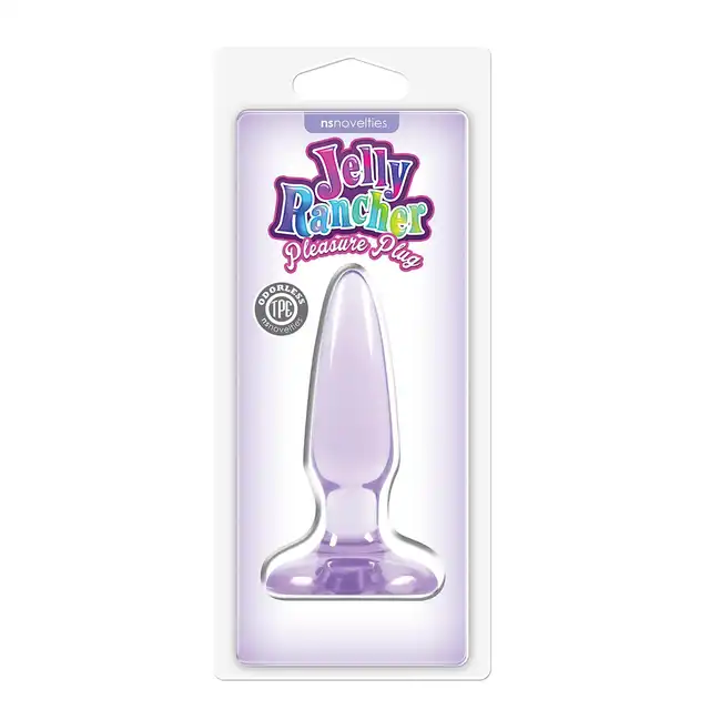 NS Novelties - Jelly Rancher Plug Mini Purple. Fioletowy plug analny o niewielkich rozmiarach. Miękka i komfortowa wtyczka analna