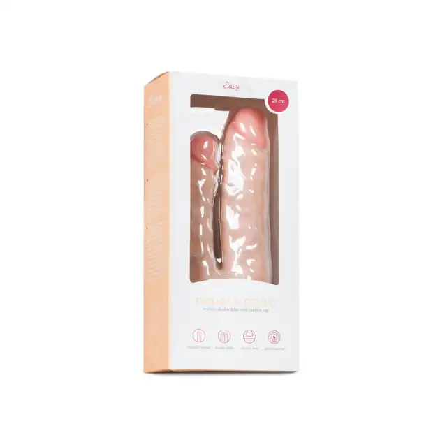 EasyToys - 25 cm Double Dildo. Podwójne realistyczne dildo z żyłami. 24cm i 21cm.
