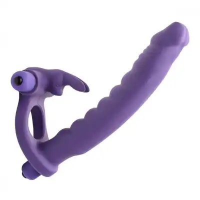 Double Delight Dual Penetration Vibrating Rabbit Cock Ring. Genialna innowacyjna  zabawka dla dwojga do poczwórnej  stymulacji. Bestseller!