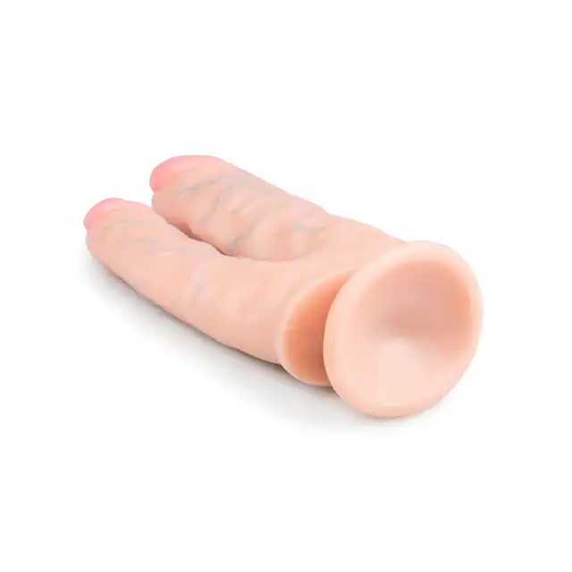 EasyToys - 25 cm Double Dildo. Podwójne realistyczne dildo z żyłami. 24cm i 21cm.