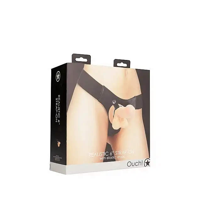 Ouch! - Realistic 6" Strap-On-Skin. Realistyczny strapon 12,8 cm