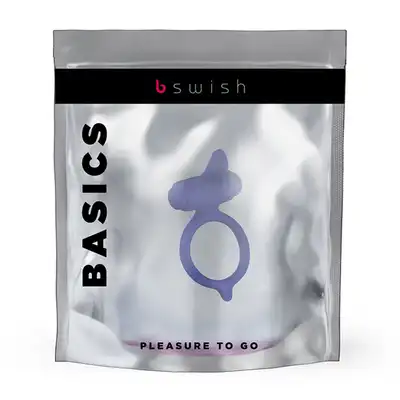 bSwish  - Bcharmed Basic Penis Ring Reflex Blue. Mocno wibrujący przyjaciel twojej sypialni.