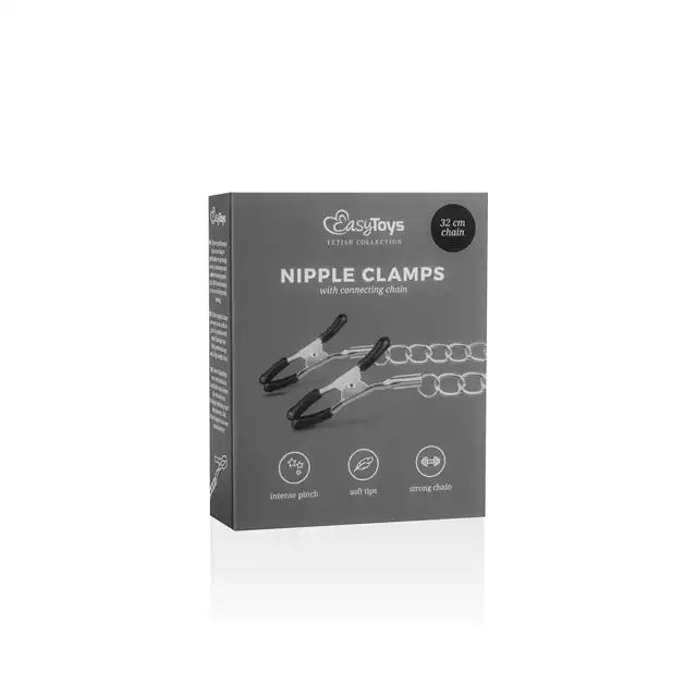 EasyToys - Nipple Clamps with connecting chain. 32 cm