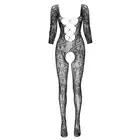 Livia Corsetti - Fainam Bodystocking ozdobione perłami, czarne S/L
