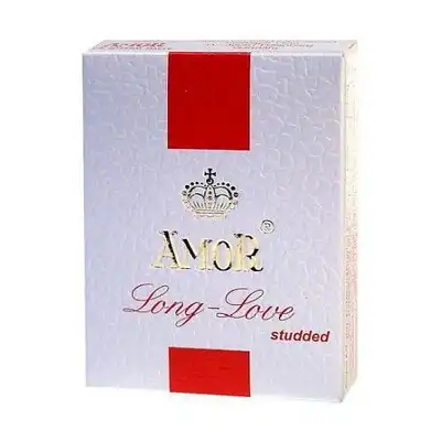 Amor- Long Love studded- prezerwatywy wydłużające stosunek 