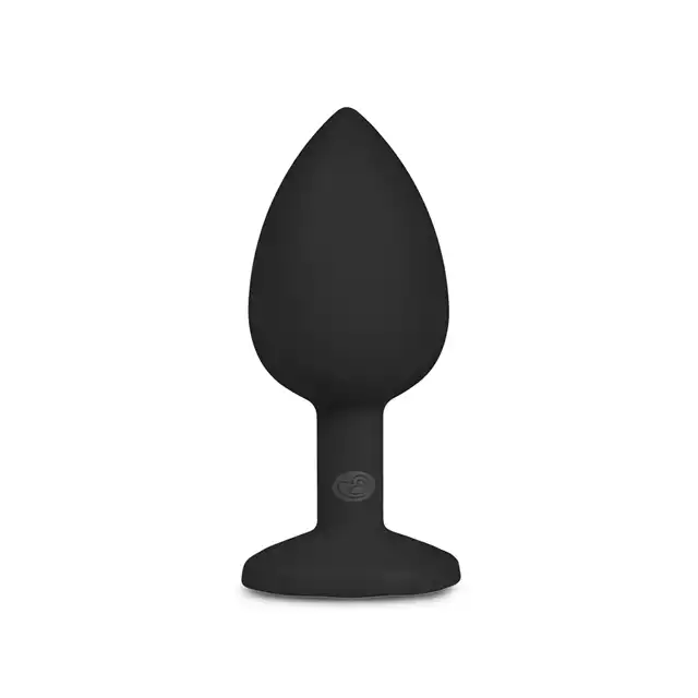Easy Toys - Diamond Plug Small - Black. Mały, piękny, silikonowy korek analny z diemencikiem.