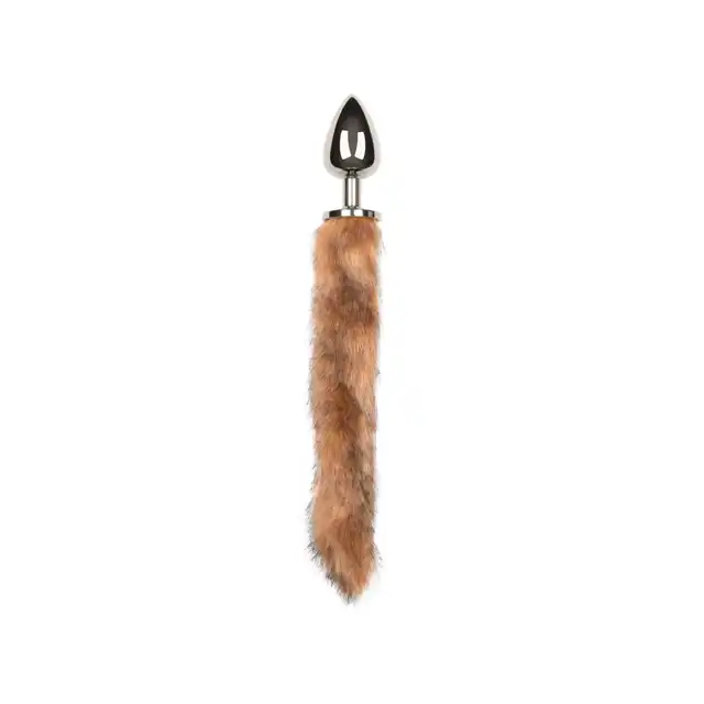 EasyToys - Fox Tail Plug No. 8 - Silver Korek analny lisia kita. Ogon 37cm.