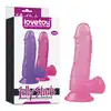 LoveToy - Pink Jelly Dildo. Żelowe dildo w różowym kolorze. Elastyczne, z mocną przyssawką. 15 cm długości. 