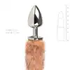 EasyToys - Fox Tail Plug No. 8 - Silver Korek analny lisia kita. Ogon 37cm.