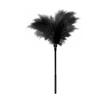 Gulity Pleasure - Small Feather Tickler Black. Czarna delikatna miotełka z piórkami
