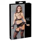 Cottelli Bondage - Bra Set For Bondage Games L. Unikatowy komplet bieliźniany w klimacie bondage. Drapieżne kobiety w ponętnym koronkowym komplecie to szczyt męskiej fantazji