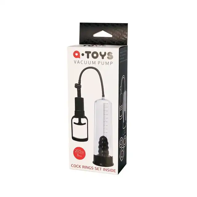 A-Toys - Vacuum Pump. Przezroczysta pompka do powiększania penisa. Mierz swoje postępy z linijką na tubie