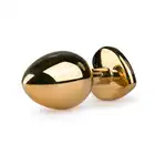 EasyToys - Metal Butt Plug No. 7 - Gold/Pink. Piękny złoty plug analny.