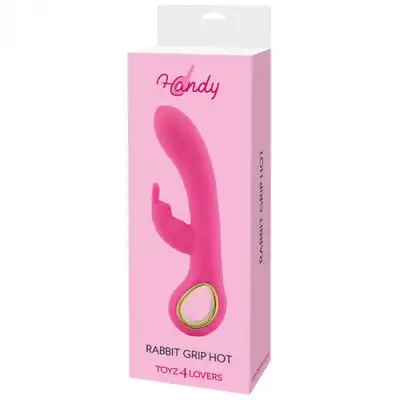 Toyz4Lovers- Handy Różowy wibrator ze stymulatorem łechtaczki 