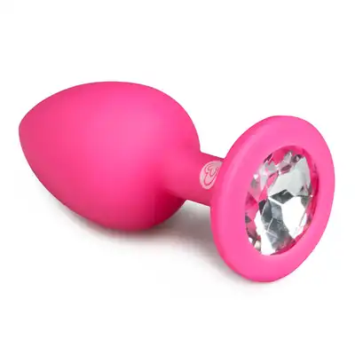 Easytoys - Diamond Plug Small - Pink. Mały korek analny różówy z diementem. Rozmiar S