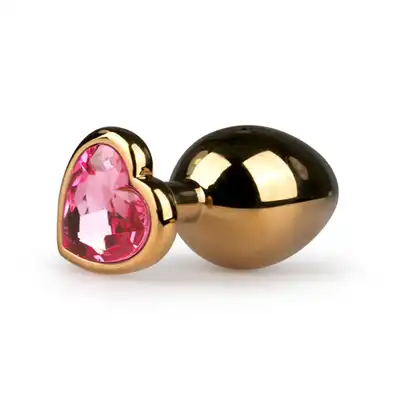 EasyToys - Metal Butt Plug No. 7 - Gold/Pink. Piękny złoty plug analny.
