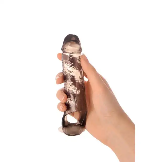 XLover - Penis Extender. Czarna wibrująca nakładka powiększająca penisa. 