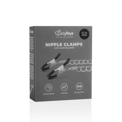 EasyToys - Nipple Clamps with connecting chain. 32 cm