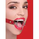 Ouch! - Ring Gag XL. Knebel z otwartym ringiem w kolorze czerwonym