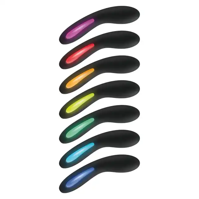 Luz by Toy Joy - Luminate Vibrator Black. Wibrator z LED-ami zmieniającymi kolor