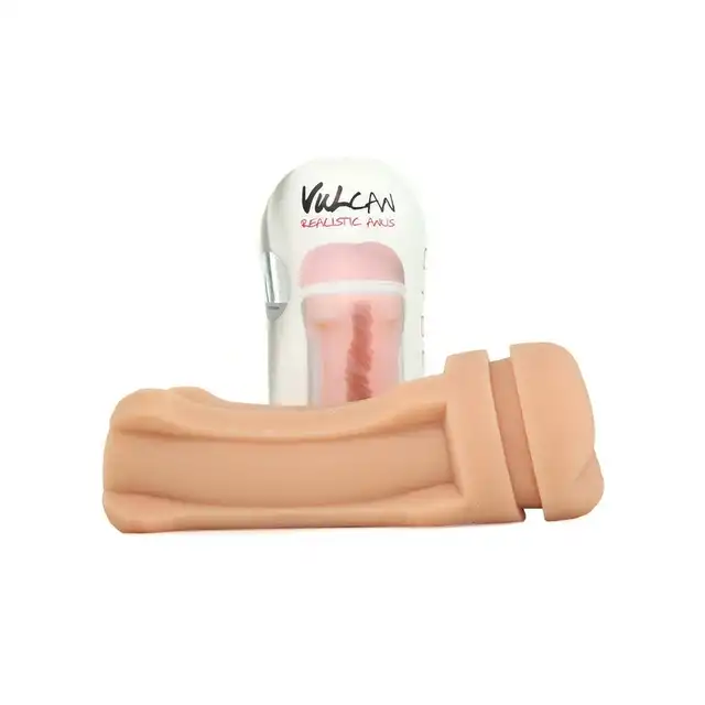 Vulcan - Realistic Anus, Cream.  Anus jak żywy. Materiał CyberSkin®