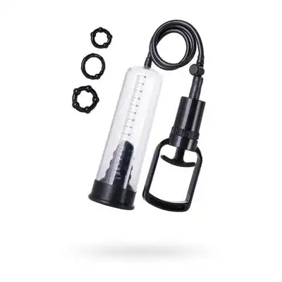 A-Toys - Vacuum Pump. Przezroczysta pompka do powiększania penisa. Mierz swoje postępy z linijką na tubie