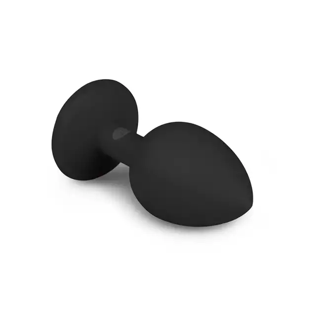 Easy Toys - Diamond Plug Small - Black. Mały, piękny, silikonowy korek analny z diemencikiem.