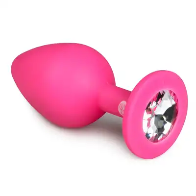 Easy Toys - Diamond Plug Pink. Różowa wtyczka analna z kryształkiem. 