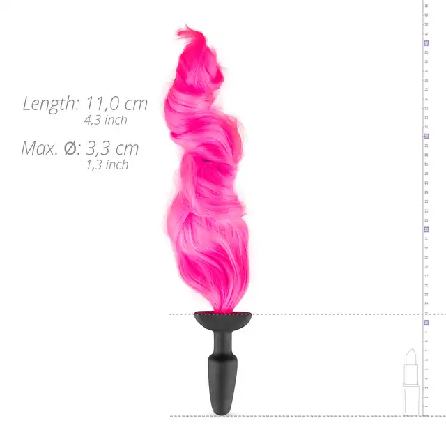 Easy Toys - Pony Anal Plug Pink. Wtyczka analna z różowym ogonem kucyka. 