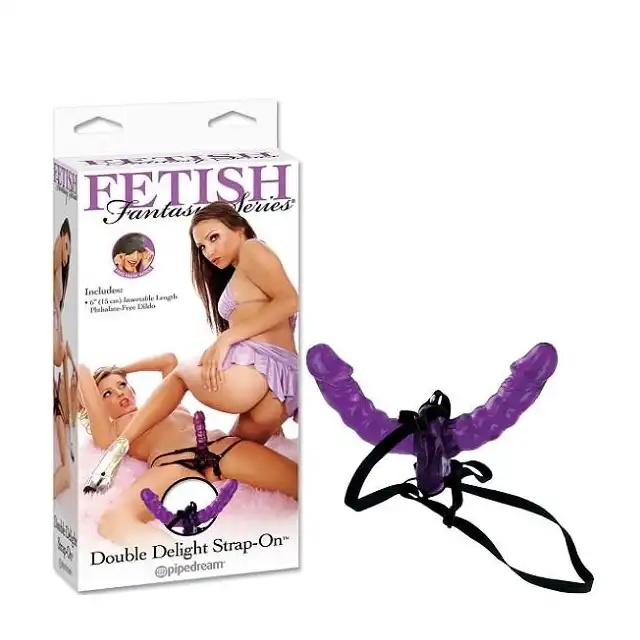 Fetish Fantasy Series - Double Delight Strap-On. Dwustronny strap-on dla Pań. 