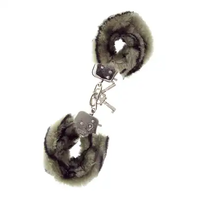 NMC - Love Cuffs  Zebra. Urocze  futrzane kajdanki!