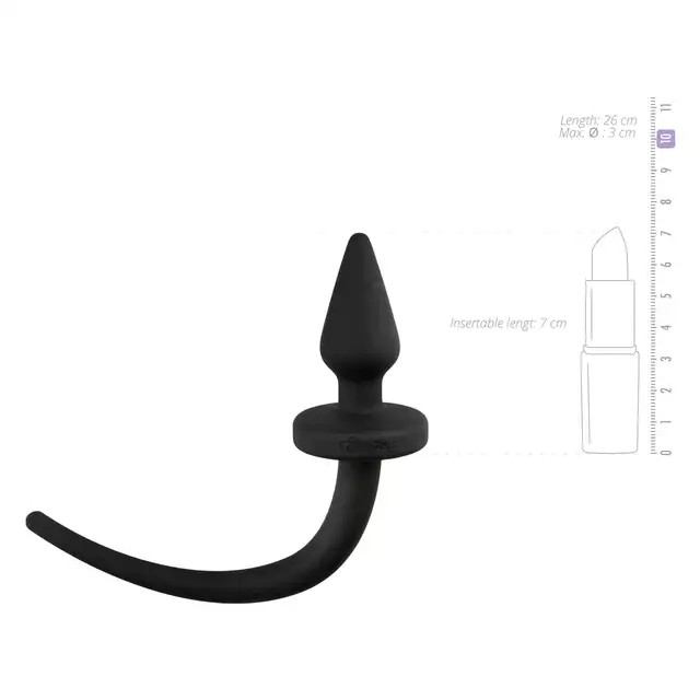 Easy Toys - Dog Tail Plug Taper Small. Wtyczka analna z psim ogonem. Mały rozmiar. 