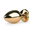 Easy Toys - Metal Butt Plug L . Metalowa wtyczka analna z pięknym kryształem.