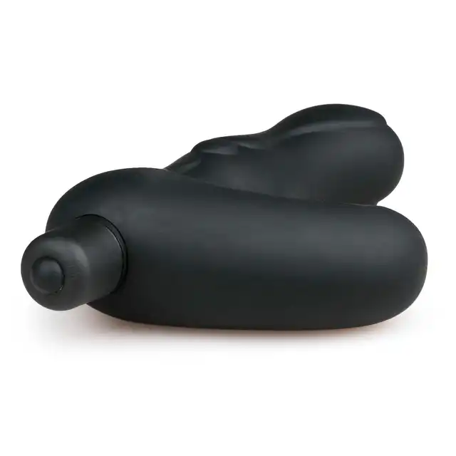Easy Toys - Bottom Booster. Wibrujący silikonowy masażer prostaty. Czarny. 