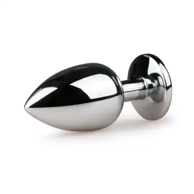 Easy Toys - Metal Butt Plug 6 Sil-Clear. Wtyczka z kryształkiem.
