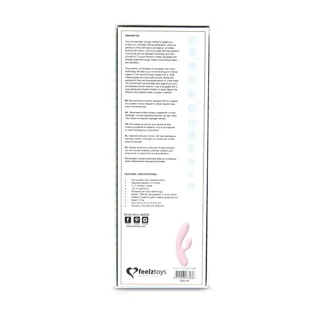 FeelzToys - Lea Rabbit Vibrator Soft Pink. Delikatny design i zmysłowe wibracje!