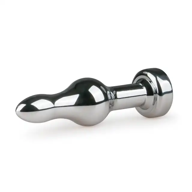 Easy Toys - Metal Butt Plug Double. Profilowana wtyczka z krysztalkiem