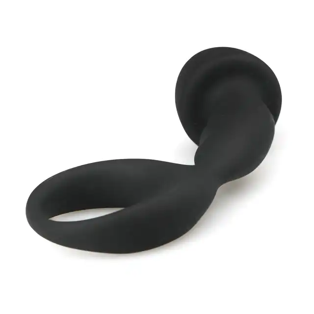 Easy Toys - Anal Invader Curved Plug Ring. Stymulator prostaty z ringiem na penisa. 