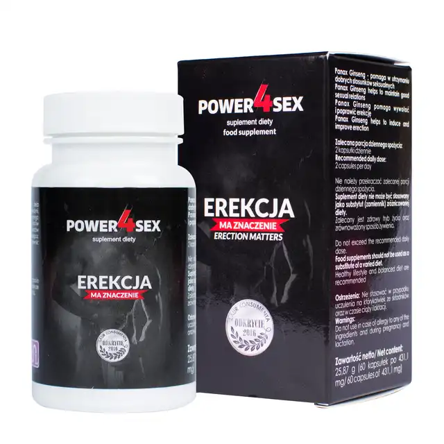 Power4Sex - Silna Erekcja 60 caps. Kapsułki wzmacniające erekcję!