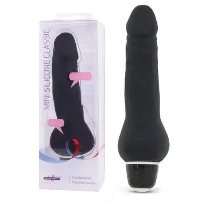 Seven Creations - Mini Silicone Classic Black. Czarny silikonowy wibrator. Mały rozmiar!
